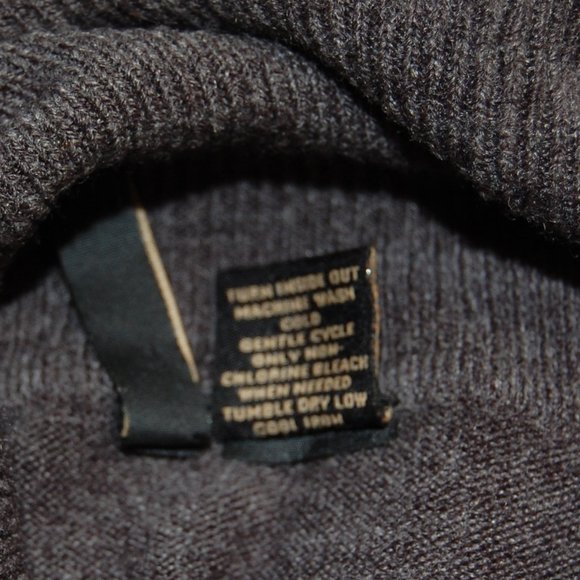 Susan Lawrence 100% Acrylic Grey Turtleneck Sweater Dress Size Large - Picture 9 of 10